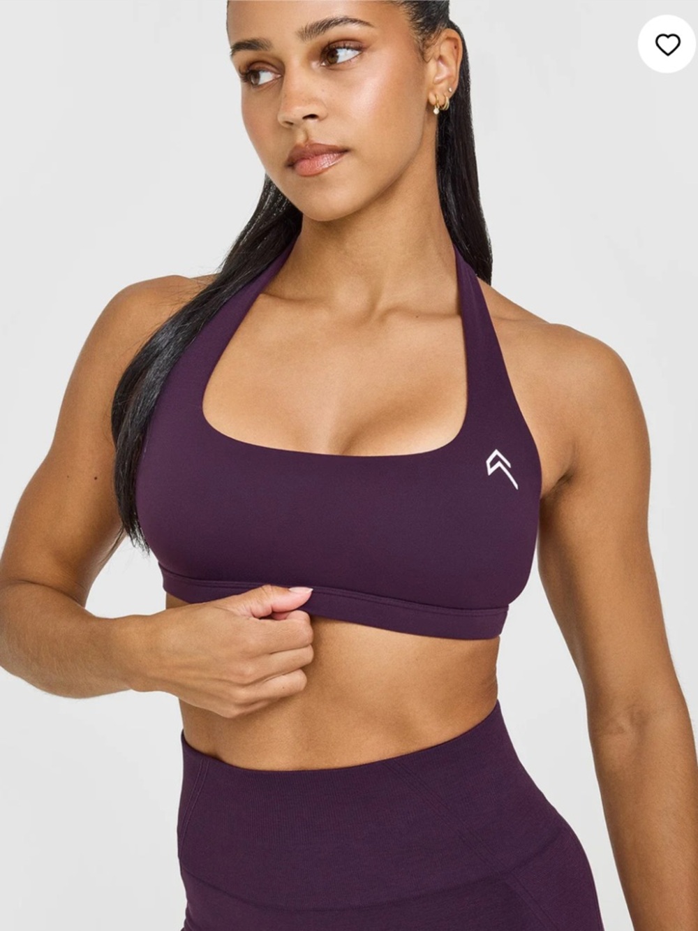 New Oner Active Easylift Halter Bralette BlackBerry Purple XL